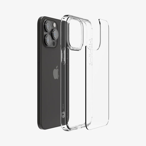ACS07209 - iPhone 15 Series Ultra Hybrid Case in Natural Titanium showing the back